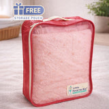 LSB Peach Soft Quilted Cotton Winter Wrapper with Hood for Newborn & Infants with Free storage Pouch