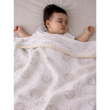 LSB Wreath Wooland Theme Soft Quilted Cotton Winter Wrapper with Hood for Newborn & Infants with Free storage Pouch