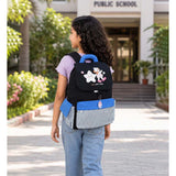 LSB Black Gingham Girl Star Backpack with Keychain for Kids & Teens