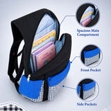 LSB Black Gingham Girl Star Backpack with Keychain for Kids & Teens