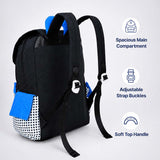 LSB Black Gingham Girl Star Backpack with Keychain for Kids & Teens