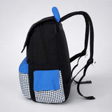 LSB Black Gingham Girl Star Backpack with Keychain for Kids & Teens