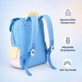 LSB Blue Gingham Girl Star Backpack with Keychain for Kids & Teens