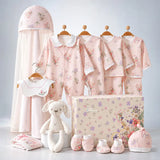 LSB 15 pcs Bunny Wings Floral Newborn Baby Girl Gift Box All Season Wear Hamper(0 - 6 months)