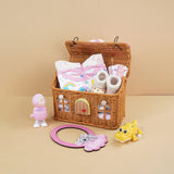 LSB 15 pcs Pink Blessed Home Newborn Hamper/Gift Box for Baby Girl
