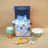 LSB 16pcs Blue King Lion Newborn Hamper/Gift Box for Baby Boy, 0-6 months