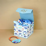 LSB 16 pcs Blue Whale Newborn Hamper/Gift Box for Baby, 0-6 months