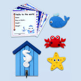 LSB 18pcs Nautical Wooden Suitcase Giftbox for a newborn Baby Boy, All season wear Giftset for Baby, 0-6 months