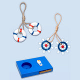 LSB 18pcs Nautical Wooden Suitcase Giftbox for a newborn Baby Boy, All season wear Giftset for Baby, 0-6 months