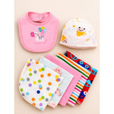LSB 19 pcs, Pink Teddy Home cane basket themed Newborn Baby Girl, All Season wear,Gift Hamper set, 0-6 months