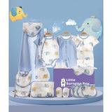 LSB 19 pcs Blue Starry Elephant Newborn Baby Girl/ Boy Gift Box , all season wear Hamper, (0 - 12 months)