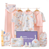 LSB 20 pcs Pink Animal Kingdom Newborn Baby Girl/ Boy Gift Box , all season wear Hamper, (0 - 12 months)