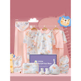 LSB 20 pcs Pink Animal Kingdom Newborn Baby Girl/ Boy Gift Box , all season wear Hamper, (0 - 12 months)