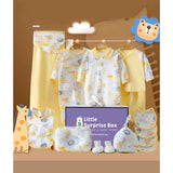 LSB 20 pcs Yellow Animal Kingdom Newborn Baby Girl/ Boy Gift Box , all season wear Hamper, (0 - 12 months)