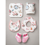 LSB 20 pcs, Woodland Rabbit Cane Basket themed Newborn Baby Girl All Season wear,Gift Hamper set,0-12 months