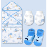 LSB 21 pcs Nautical Wooden Treasure Chest Gift hamper for a newborn baby, Giftset for a baby, 0-12 months
