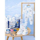 LSB 21 pcs Nautical Wooden Treasure Chest Gift hamper for a newborn baby, Giftset for a baby, 0-12 months