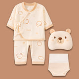 LSB 21pcs Woodland Bear Totebag Hamper for Newborn Baby Boy / Baby Girl, Giftset for Baby , All Season wear, 0-12 months