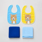 LSB 22 pcs, Blue Animals Newborn Baby Boy, All Season wear,Gift Hamper set,0-6 months