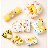 LSB 22pcs Super cute Green & Purple Neutral Gender Home Newborn Hamper/Gift Box for Baby, 0-6 months