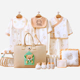 LSB 23pcs Envelope Bear Totebag Hamper for Newborn Baby Boy / Baby Girl, Giftset for Baby , All Season wear, 0-12 months