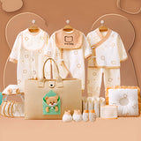 LSB 23pcs Envelope Bear Totebag Hamper for Newborn Baby Boy / Baby Girl, Giftset for Baby , All Season wear, 0-12 months
