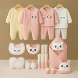 LSB 23pcs Pink White Googly Eyes, Newborn Baby Girl/ Boy Gift Box , all season wear Gift Hamper, (0 - 12 months)