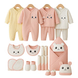 LSB 23pcs Pink White Googly Eyes, Newborn Baby Girl/ Boy Gift Box , all season wear Gift Hamper, (0 - 12 months)