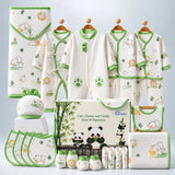 LSB 24 pcs Green Safari Animals Newborn Baby Girl/ Boy Gift Box All Season Wear Hamper(0 - 6 months)