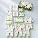 LSB 24 pcs Green Safari Animals Newborn Baby Girl/ Boy Gift Box All Season Wear Hamper(0 - 6 months)