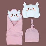 LSB 26pcs Pink Baby Horn, Newborn Baby Girl/ Boy Gift Box , all season wear Gift Hamper, (0 - 12 months)