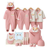 LSB 26pcs Pink Baby Horn, Newborn Baby Girl/ Boy Gift Box , all season wear Gift Hamper, (0 - 12 months)