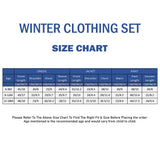 Lsb 3 Pcs Dino Print Blue & Dark Green Sporty Tracks Style Winter Clothing Set For Baby Boy
