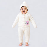 Lsb 5 Pcs Pink Cat & Ivory Collar,Premium A Winter Head To Bottom Clothing Set For Baby