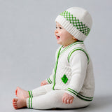 Lsb 6 Pcs Grape Green & Ivory Premium Knitted Winter Clothing Set For Baby