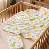 LSB 9 Pcs Beige Animals print Newborn Baby All Season Wear, Net Gift Hamper set, 0-6 months