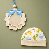 LSB 9 Pcs Beige Animals print Newborn Baby All Season Wear, Net Gift Hamper set, 0-6 months