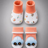 LSB 9 Pcs Peach Fishy Print Newborn Baby All Season Wear, Net Gift Hamper set, 0-6 months