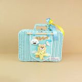 Little Surprise Box,Twinkle Star Lullaby Teddy,Baby Blue Cane Basket for Storage and Travel