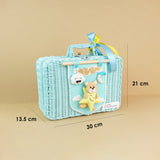 Little Surprise Box,Twinkle Star Lullaby Teddy,Baby Blue Cane Basket for Storage and Travel