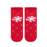 LSB Red & Green Christmas Ankle Length Socks For Kids-Set Of 5 Pcs