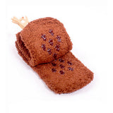 LSB Dark Brown Reindeer -Xmas Tree Theme Woolen Christmas Socks For Kids