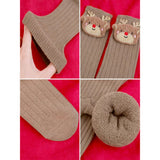 LSB Brown 3D Baby Reindeer Christmas Themed Ankle Length Socks For Kids
