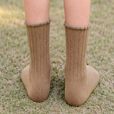 LSB Brown 3D Baby Reindeer Christmas Themed Ankle Length Socks For Kids