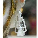 12 inches Gold Dotted and Stripes Santa, Christmas Home and Table Decor