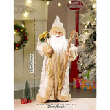 24 inches/2feet Gold King style Santa,Christmas Home and Table Decor