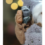 12 inches Grey Shiny hanging sledge Santa, Christmas Home and Table Decor