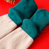 LSB Green Snowman & Tree Christmas Themed Ankle Length Socks For Kids