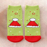 LSB Multicolor Christmas Ankle Length Socks For Kids-Set Of 5 Pcs