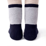 LSB Navy & Grey Snowman & Bell Christmas Themed Ankle Length Socks For Kids